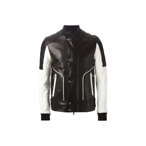 BALMAIN Кожа Куртка Мужская Черная