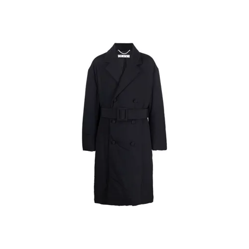 Off Белый Черный Мужской Тренч