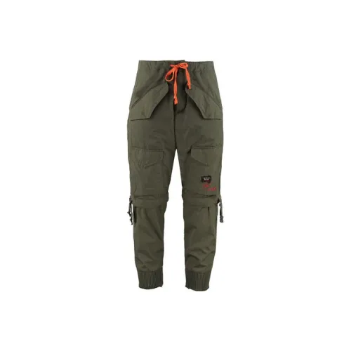 GREG LAUREN Зеленые Мужские Карго Брюки