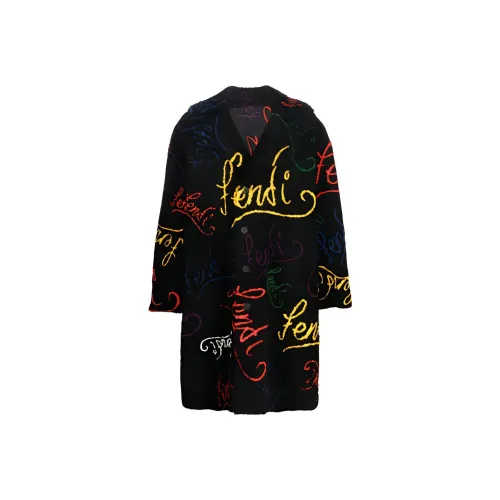 FENDI Мужские черные кожаные куртки