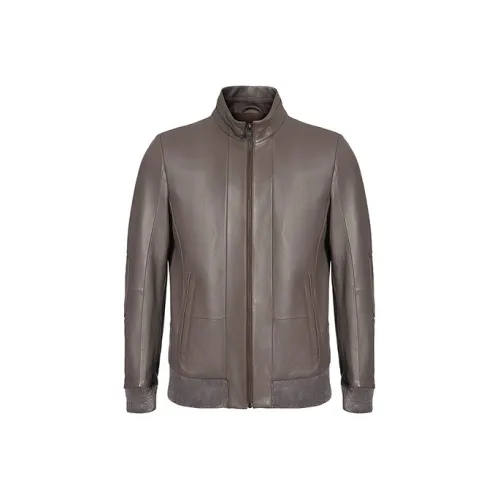 LIU·JO UOMO Светло-коричневый Мужская Кожаная Куртка