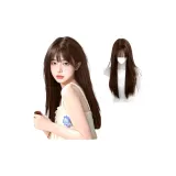 Белый лунный свет, черный, длинный, прямой, холодный коричневый