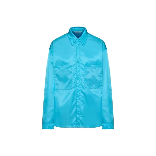 Valentino SS24 Куртки и Пальто Мужской Aqua Blue