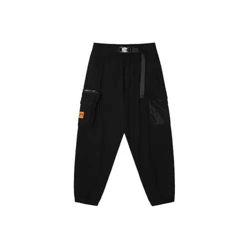 MIND ERROR Штаны с манжетами Повседневные брюки Унисекс Черный