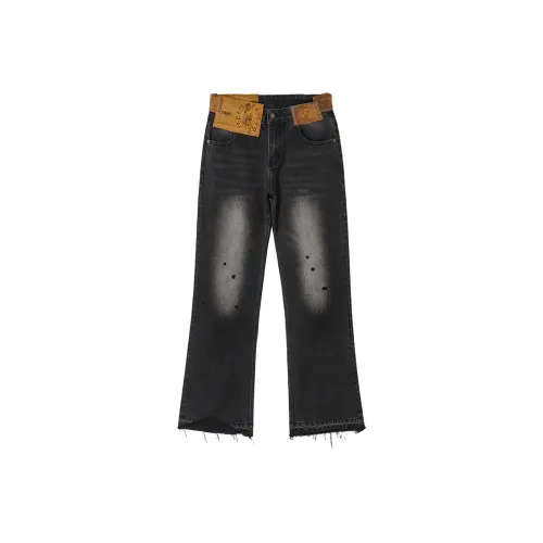 CONP Джинсы Унисекс Дымчатый Серый Черный