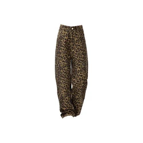 Paddy Julia Джинсы Унисекс Леопардовый принт