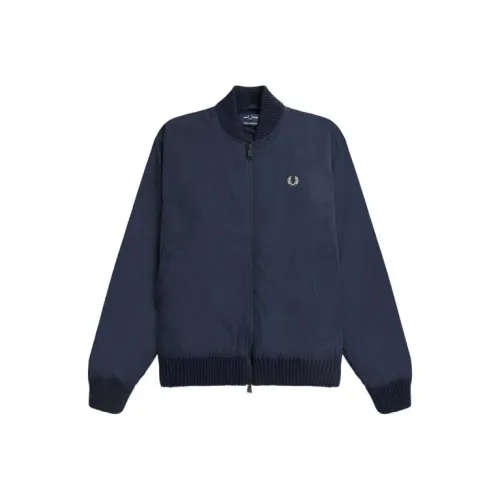 FRED PERRY Bomber Куртка Куртки Пальто Мужской Морской Синий
