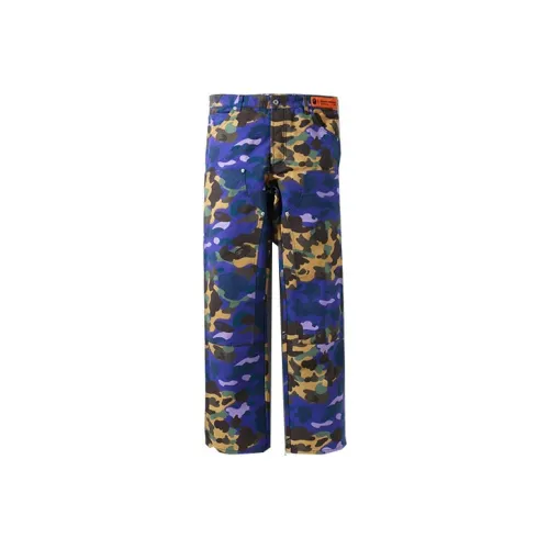 A BATHING APE BAPE совместный бренд Многоцветные Мужские Вязаные Спортивные Штаны