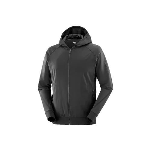 SALOMON RUNLIFE Худи M Беговые Куртки и Пальто Мужской Черный