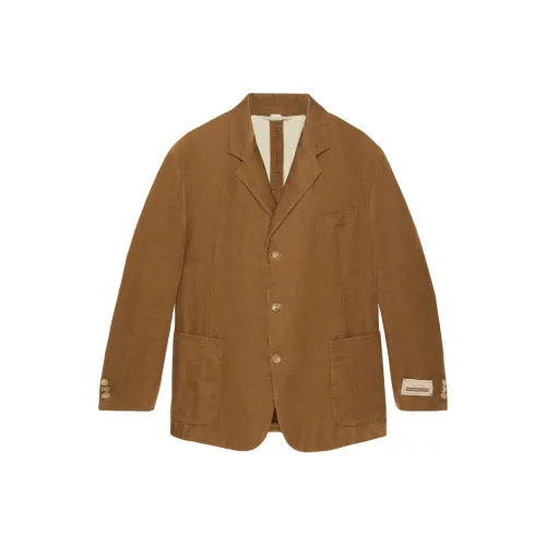 GUCCI SS24 Куртки и Пальто Мужской Коричневый