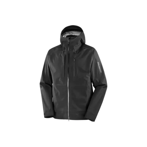 SALOMON OUTLINE Горный многофункциональный Высокогорные восхождения Холодная волна Куртка Мужская Темно-черная