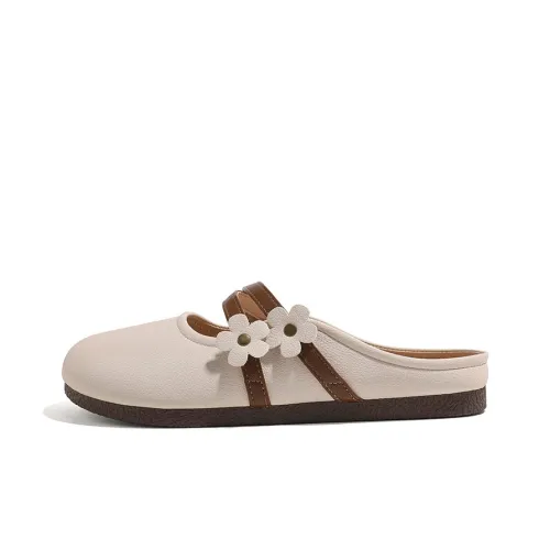 HUANQIU Тихий противоскользящий домашний шлепанцы женские светлый хаки