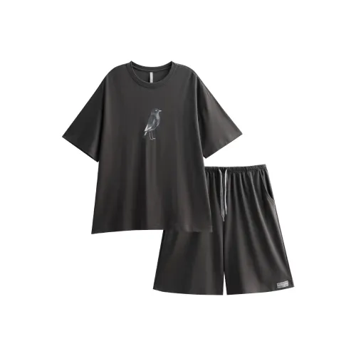 Same Language Пижамный комплект Мужской Alocasia Черный Raven