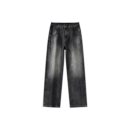 J.F.U Черные Мужские Джинсы