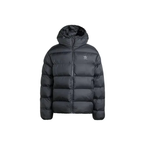 Adidas Originals Puffer Tonal С капюшоном Пуховая куртка Пуховая куртка Мужской Черный