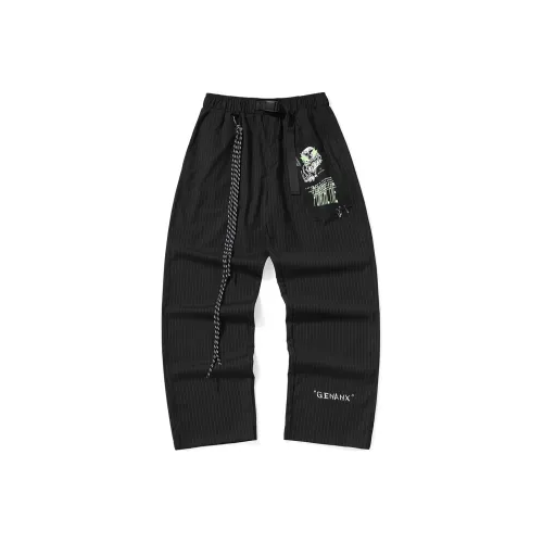 GENANX Повседневные брюки Унисекс Черный