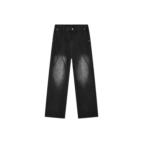 GEOFFREY B. SMALL Джинсы Унисекс Выстиранный Черный