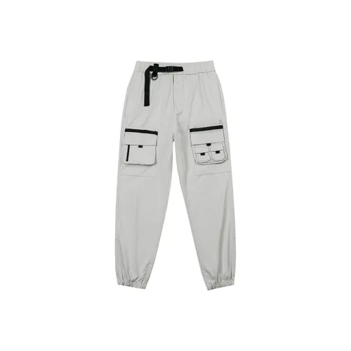 Magn Lens Штаны с манжетами Повседневные брюки Мужские Светло-серые