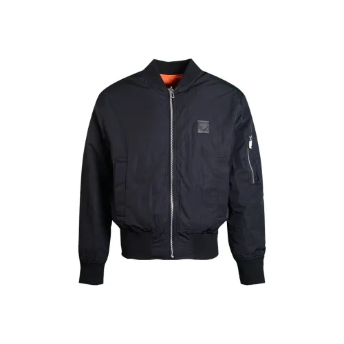 EMPORIO ARMANI Хлопковый пуховик Мужской Темно-синий Оранжевый