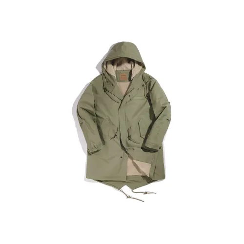 MADEN Army Green Мужской Тренч