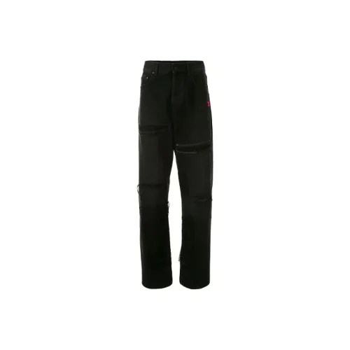 Off Белый SS21 Черный Мужской Джинсы