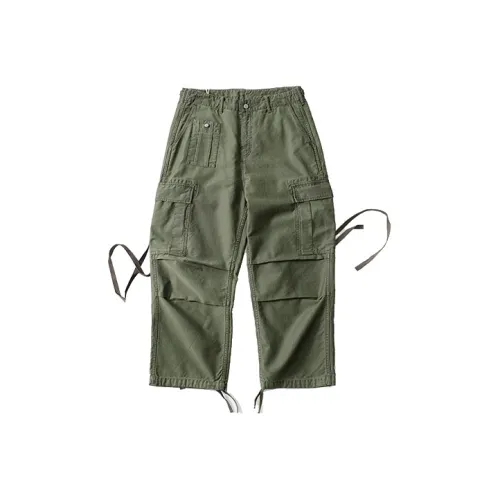 TEKABLU Карго Брюки Повседневные Брюки Мужские Армейский Зеленый