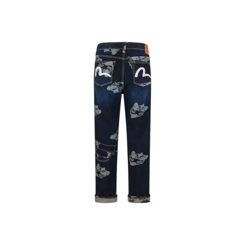 EVISU 2024 Осенние и зимние джинсы для мужчин