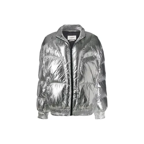 ISABEL MARANT ETOILE Хлопковый пуховик Унисекс Серебряный