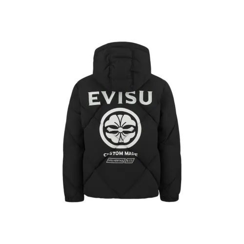 EVISU Черный Мужской Пуховик