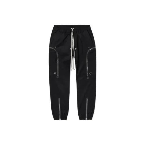 RICK OWENS совместный бренд Черные мужские вязаные тренировочные брюки