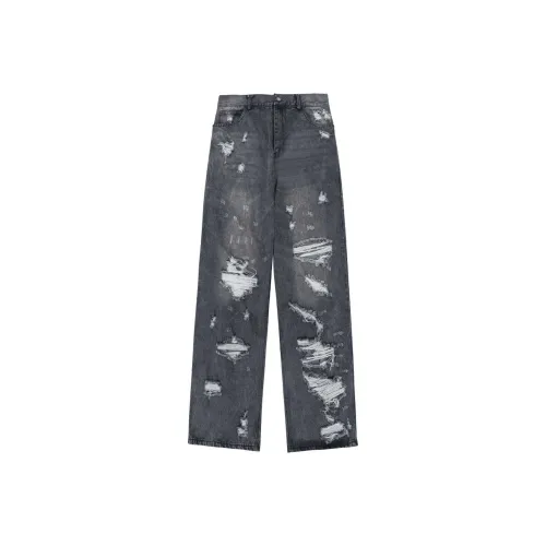 NONEVENT Джинсы Унисекс Черный Серый