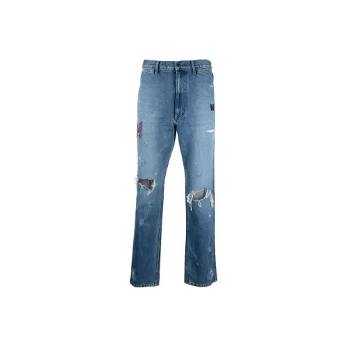 Needles Collaboration Мужские синие джинсы