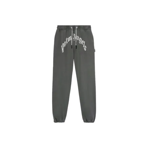 PALM ANGELS Темно-серые мужские вязаные тренировочные брюки