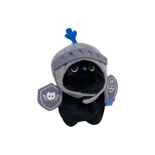 JIUJI Милый Тиби Мини Рыцарь Котенок Куклы Плюшевый Брелок 17 см Высота