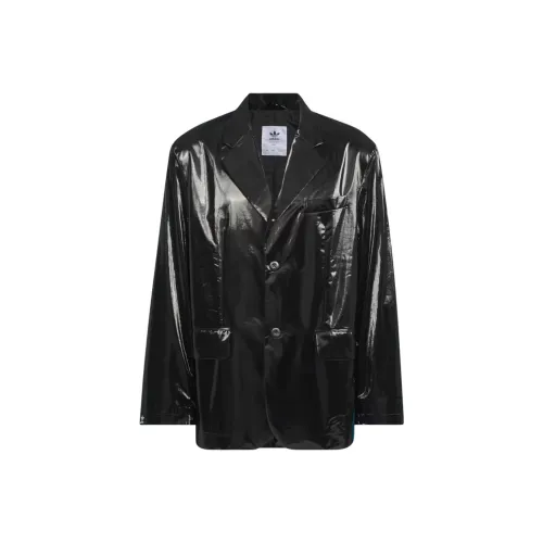 Adidas Originals X SONG FOR THE MUTE SS24 Кожаная куртка унисекс черного цвета