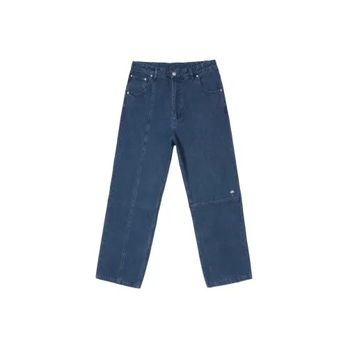 HELAS Прямой крой Джинсы Унисекс Темно-синий