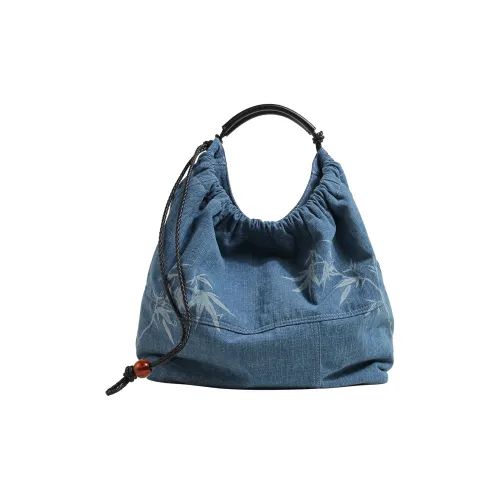 LOSEA Деним Сумка-тоут Сумка через плечо Большая Женская Джинсовая Синяя