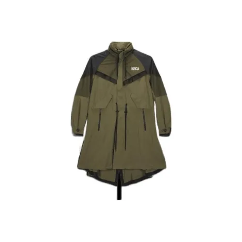 Nike x Sacai Армейский зеленый Унисекс Тренч
