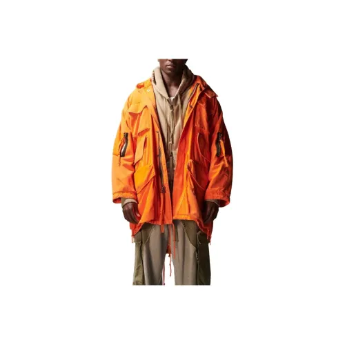 GREG LAUREN FW23 PARKA Пальто Мужской Оранжевый