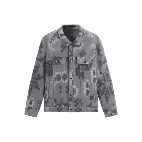 PEACEBIRD MEN Куртки и Пальто Мужской Серый Каменный Замок