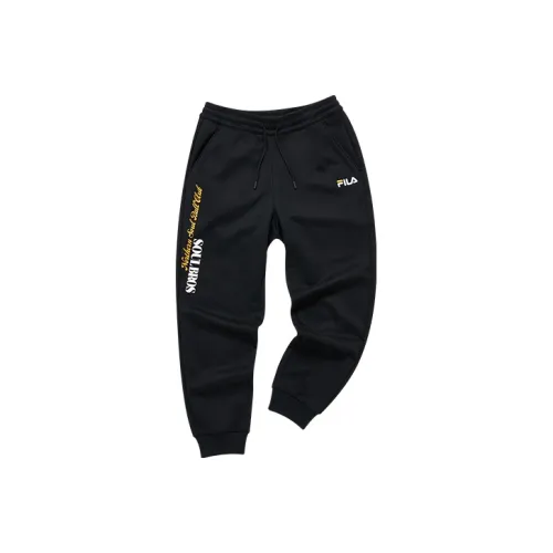 FILA FUSION Baseball серия Вязаные тренировочные брюки Мужские Темно-черные