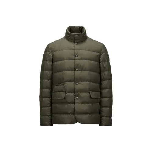 Moncler Malinvern Series Пуховик Мужской Оливково-зеленый