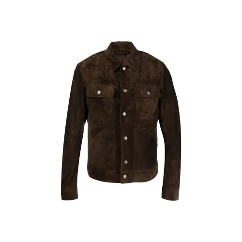 TOM FORD Кофе Мужские Кожаные Куртки