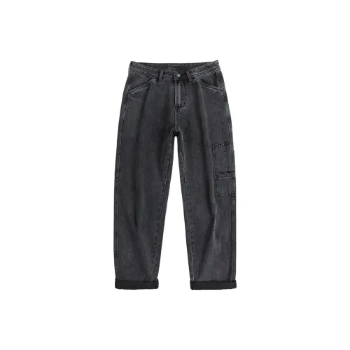 JEEP Черно-серые Унисекс Джинсы