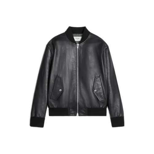 CELINE DYSFUNCTIONAL BAUHAUS Мужские коллекции SS23 Кожа Куртка Мужская Черная