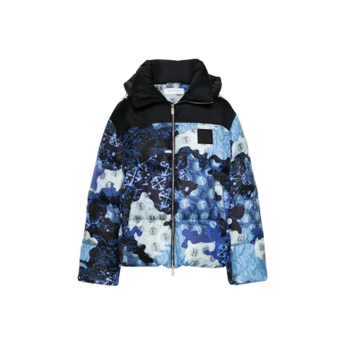 OFF Белый пуховик мужской синий