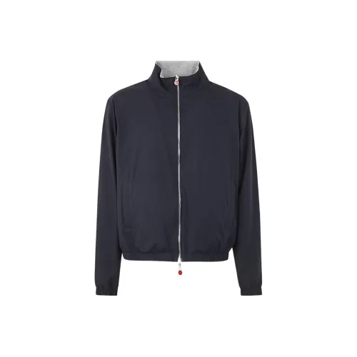 KITON Мужские синие куртки