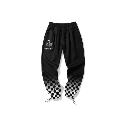 SANSYAS Эластичные манжеты Повседневные штаны Унисекс Черный