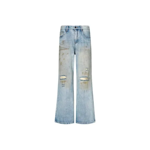 J.F.U Blue Unisex Jeans J.F.U Синий Унисекс Джинсы