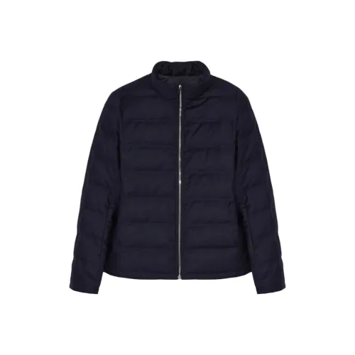 Yves Salomon Пуховик Мужской Морской Синий